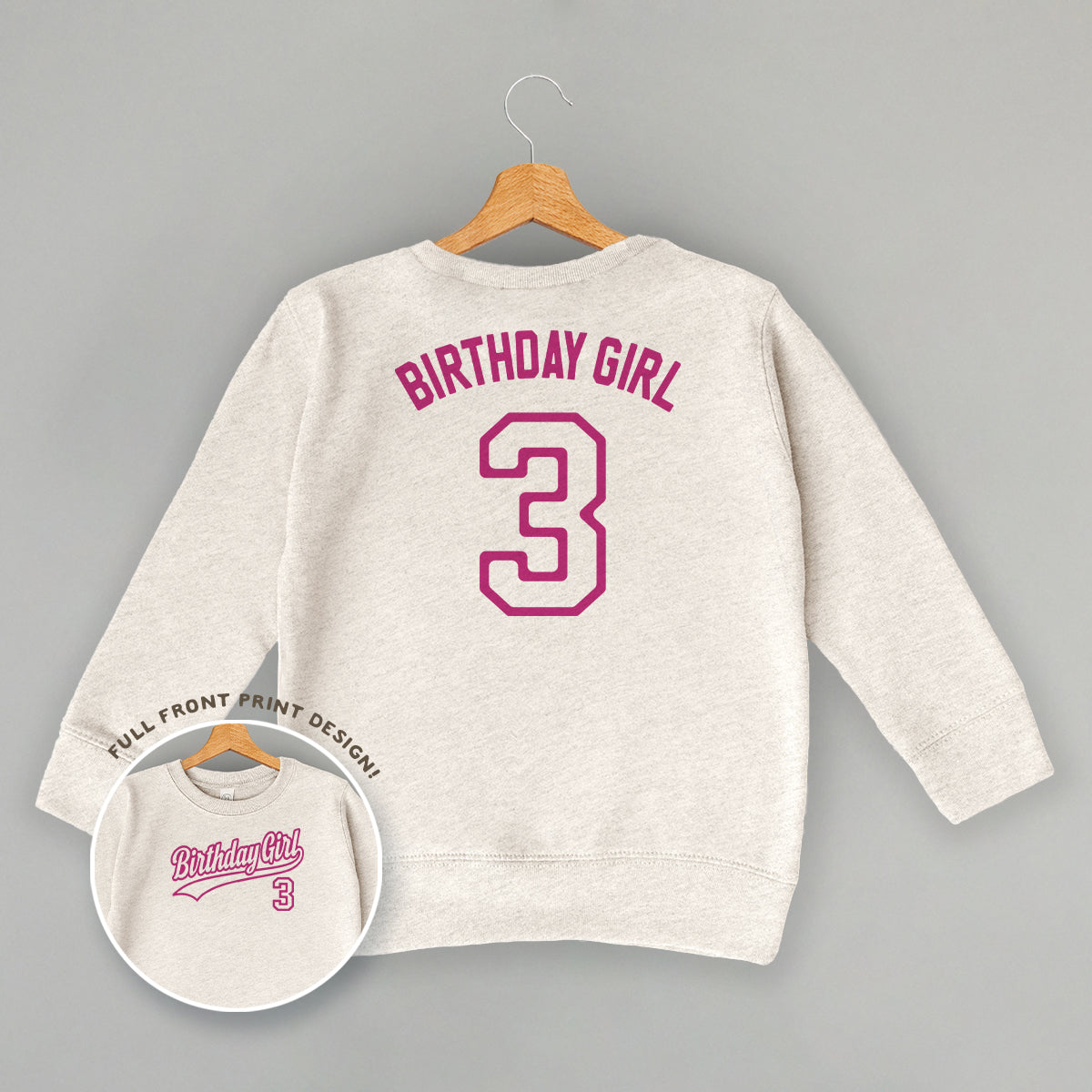 Birthday Girl Varsity #3 (Kids Back Print)