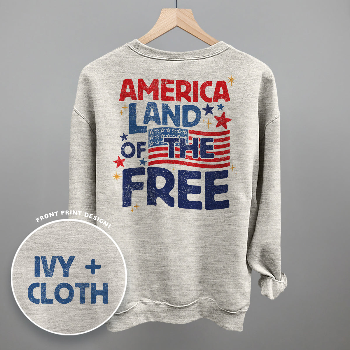 America Land Of The Free Distressed (Back Print)