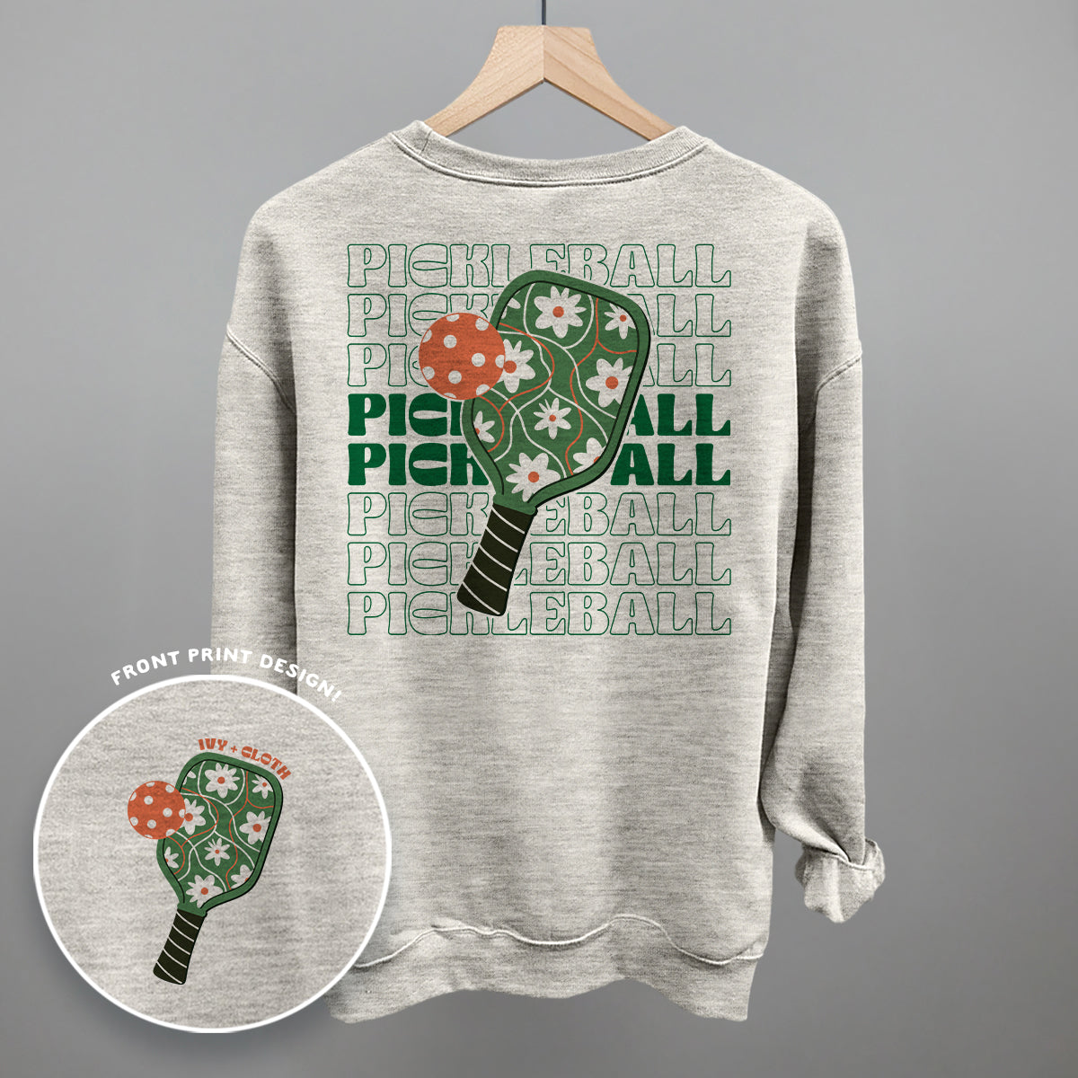 Pickleball Floral Repeated (Back Print)