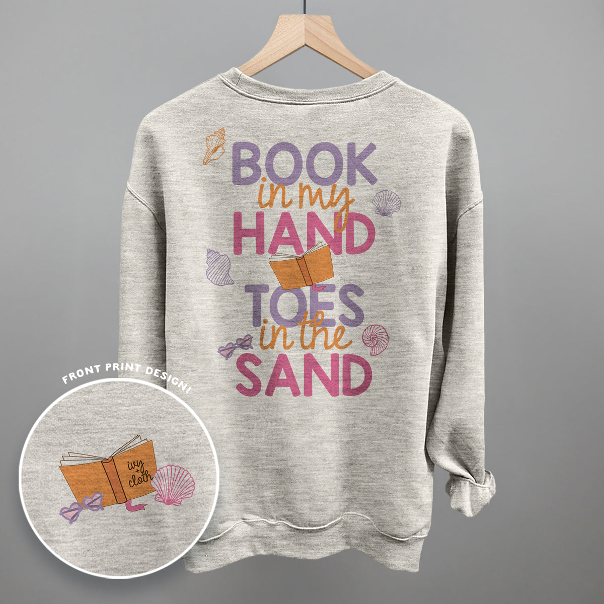 Book In My Hand, Toes In The Sand (Back Print)