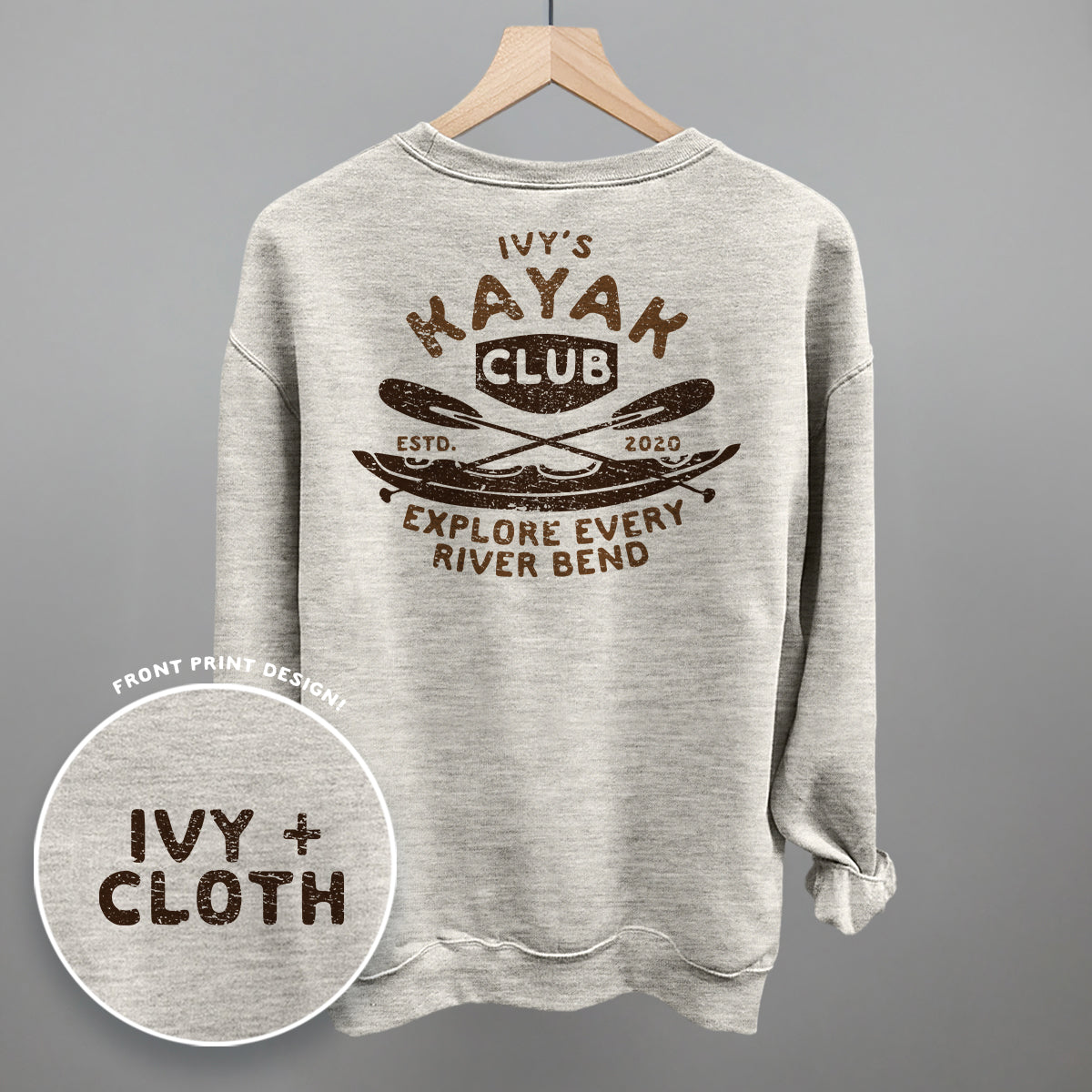 Ivy's Kayak Club (Brown) (Back Print)