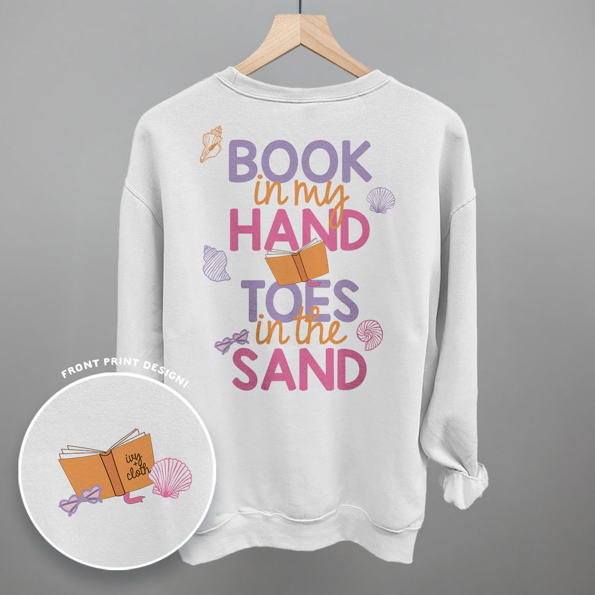 Book In My Hand, Toes In The Sand (Back Print)