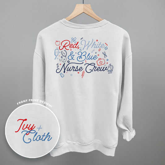 Red, White & Blue Nurse Crew (Back Print)