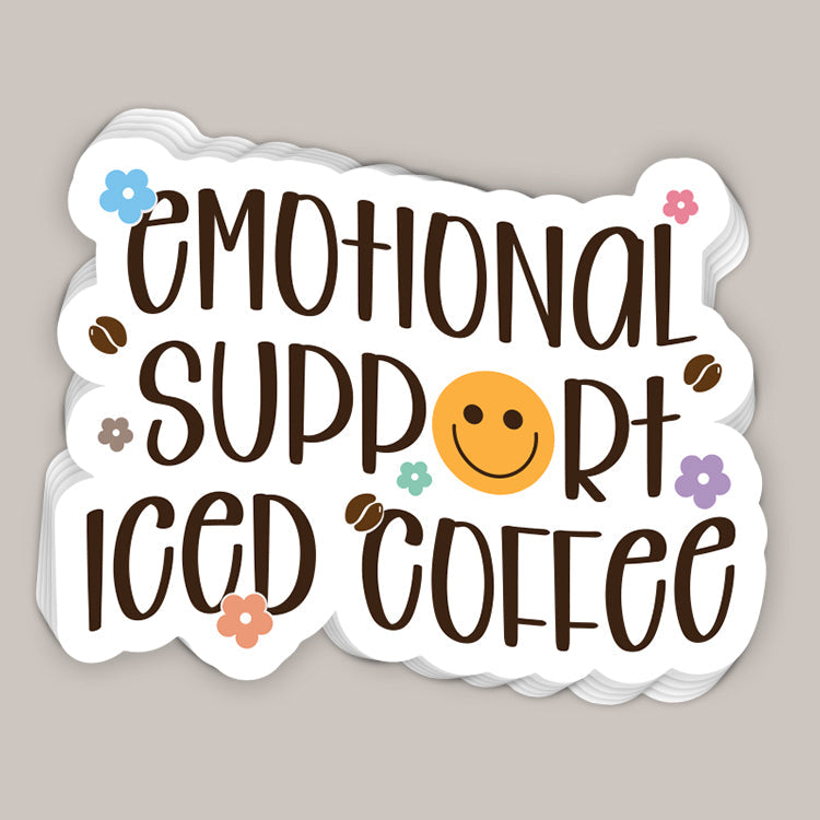 Emotional Support Iced Coffee Decal