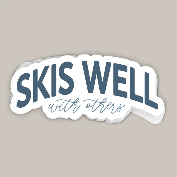 Skis Well With Others (Decal)