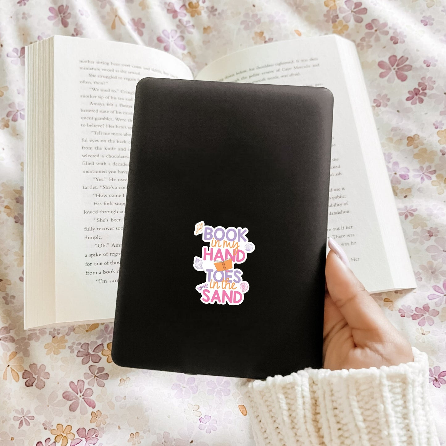 Book In My Hand, Toes In The Sand (Decal)