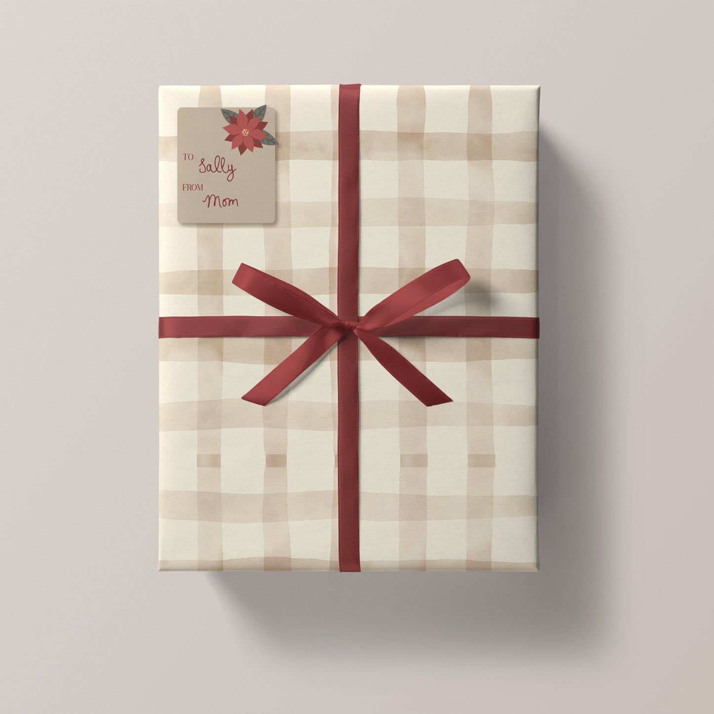 Neutral Christmas Holiday Tags (Sticker Sheet)