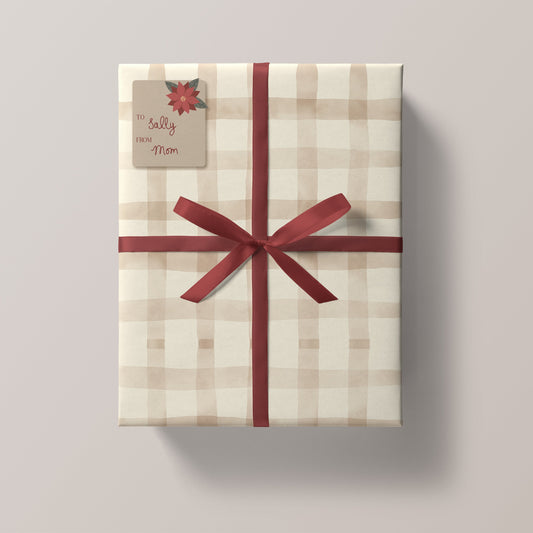 Neutral Christmas Holiday Tags (Sticker Sheet)