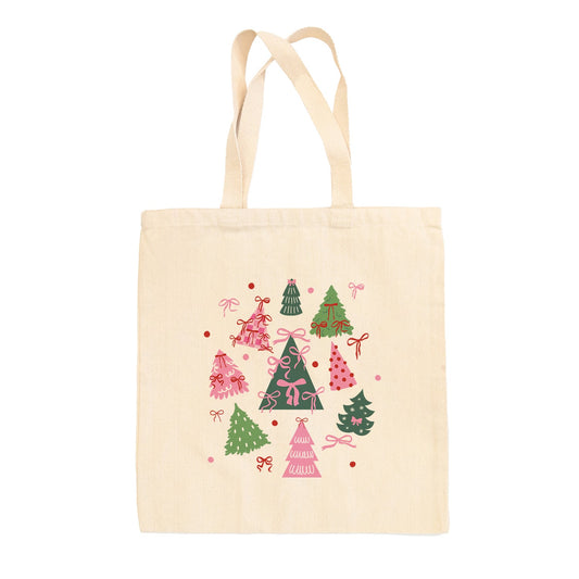 Bow Christmas Trees Tote Bag