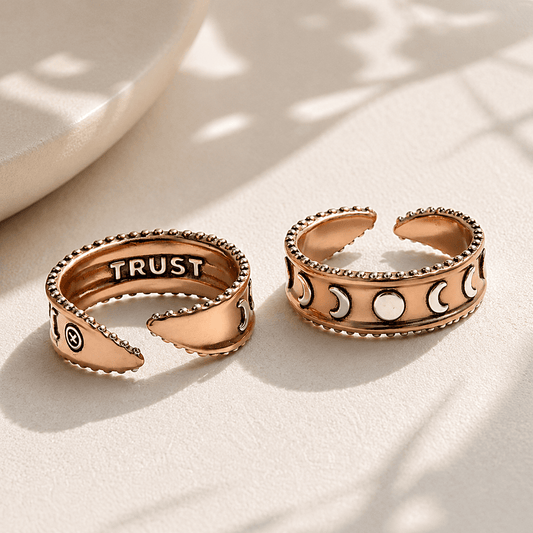 Trust Moon Phase Adjustable Ring