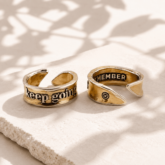 Keep Going Remember Adjustable Ring