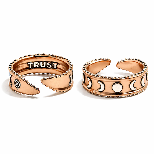 Trust Moon Phase Adjustable Ring