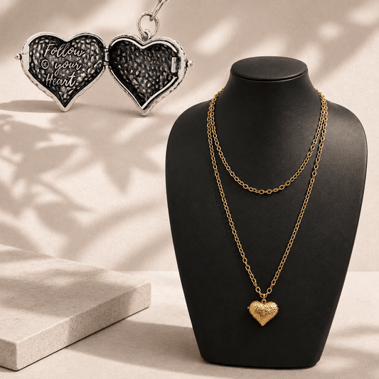 Follow Your Heart Heart Locket Essential Necklace