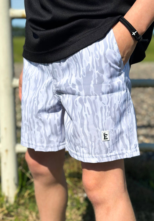 Youth White Ranch Shorts