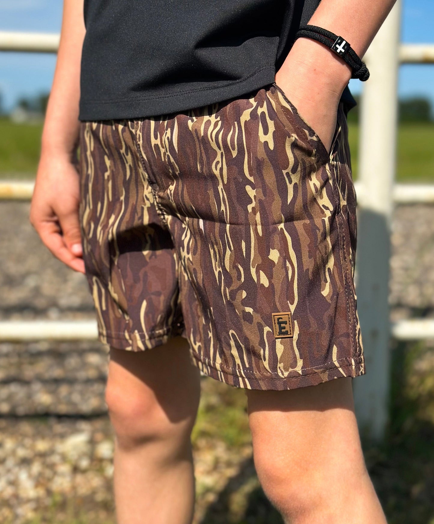 Youth Brown Ranch Shorts