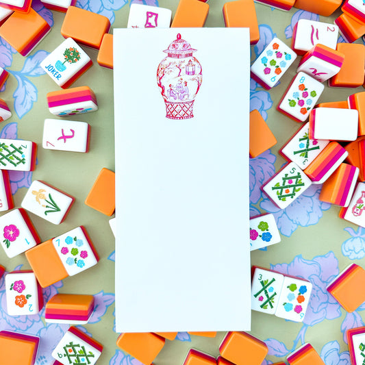 Orange Mahjong Ginger Jar Listpad