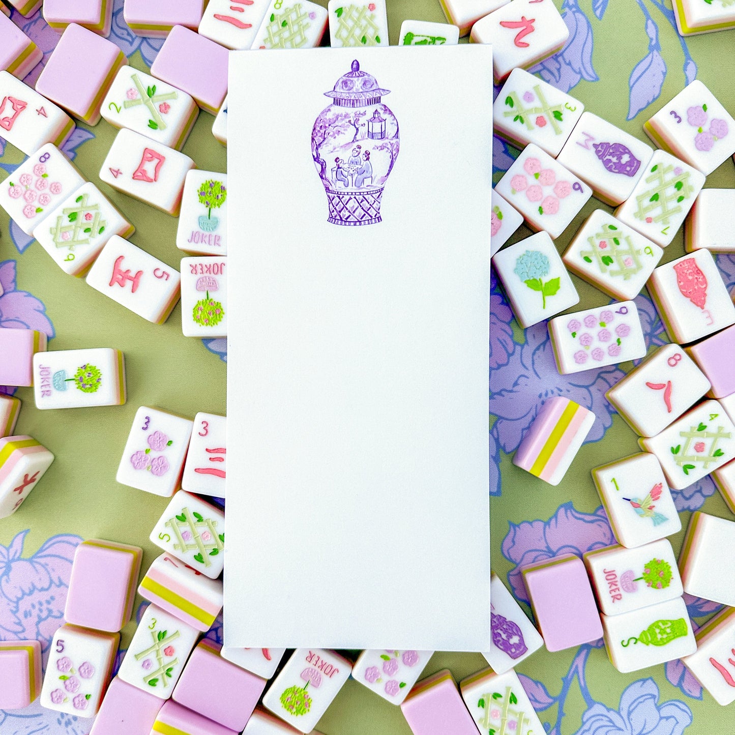 Purple Mahjong Ginger Jar Listpad