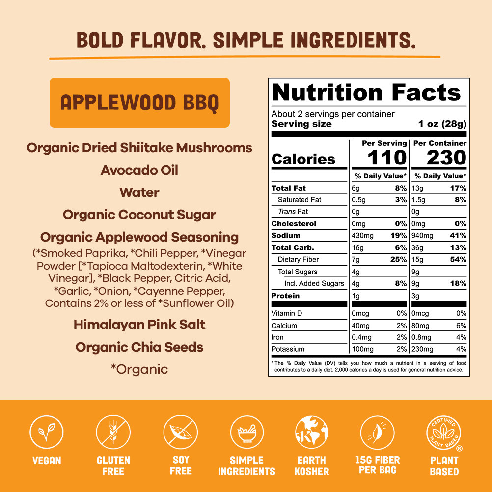 Applewood BBQ Mushroom Jerky