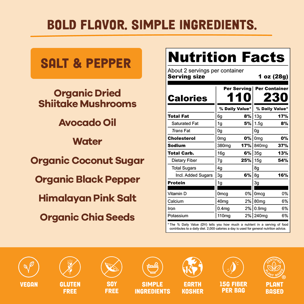 Salt & Pepper Mushroom Jerky