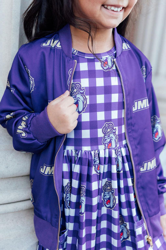 JMU Purple Duke Dog Satin Jacket