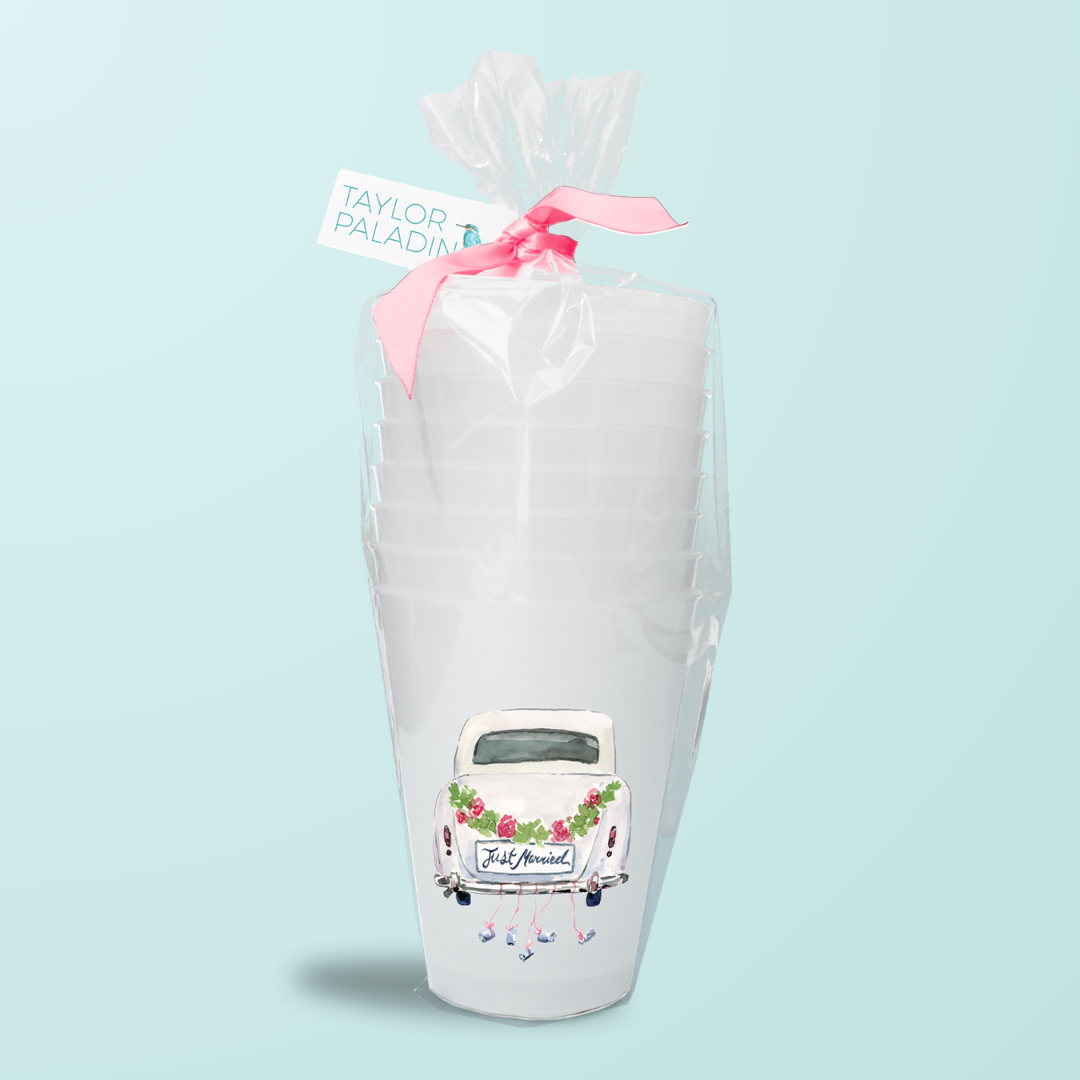 Just Married Frosted Cup