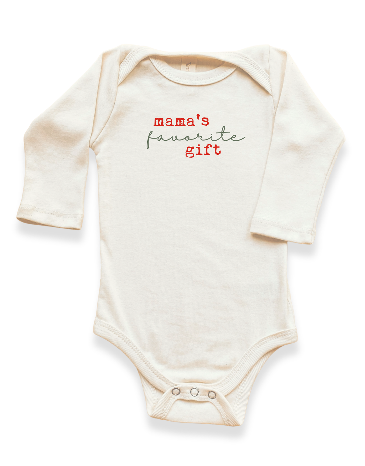 Mama's Favorite Gift Organic Bodysuit Long Sleeve