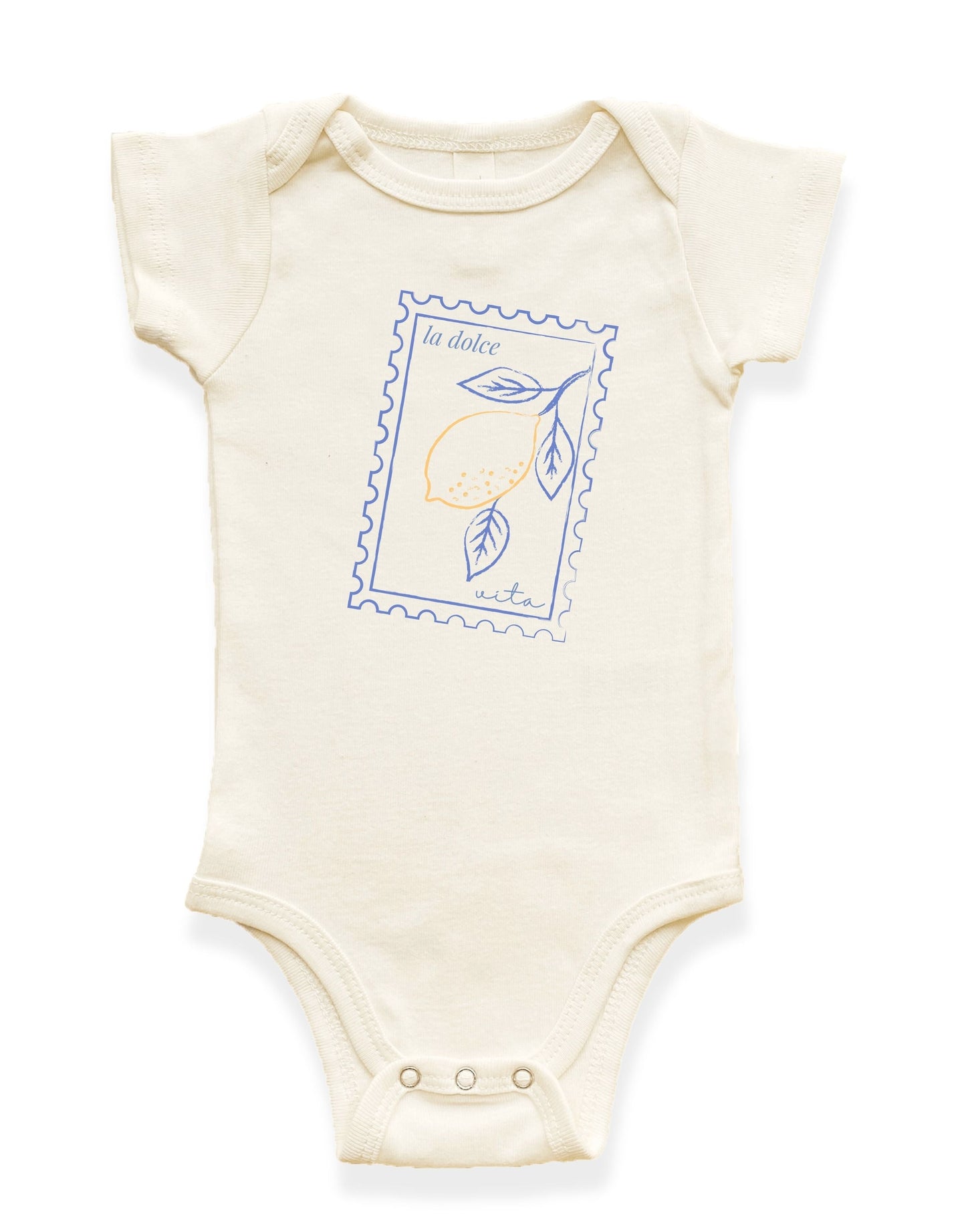 La Dolce Vita Stamp Organic Cotton Baby Bodysuit