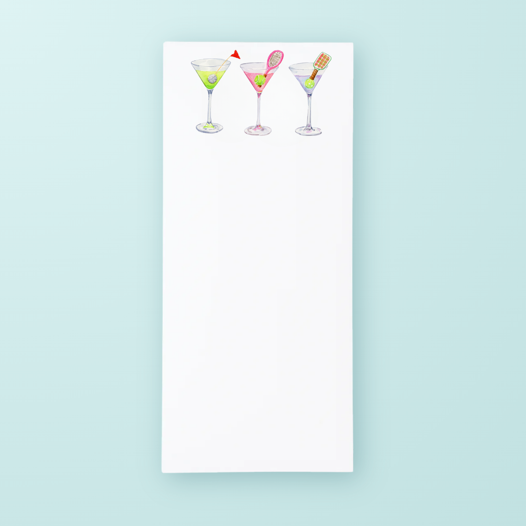 Country Club Cocktails List Pad