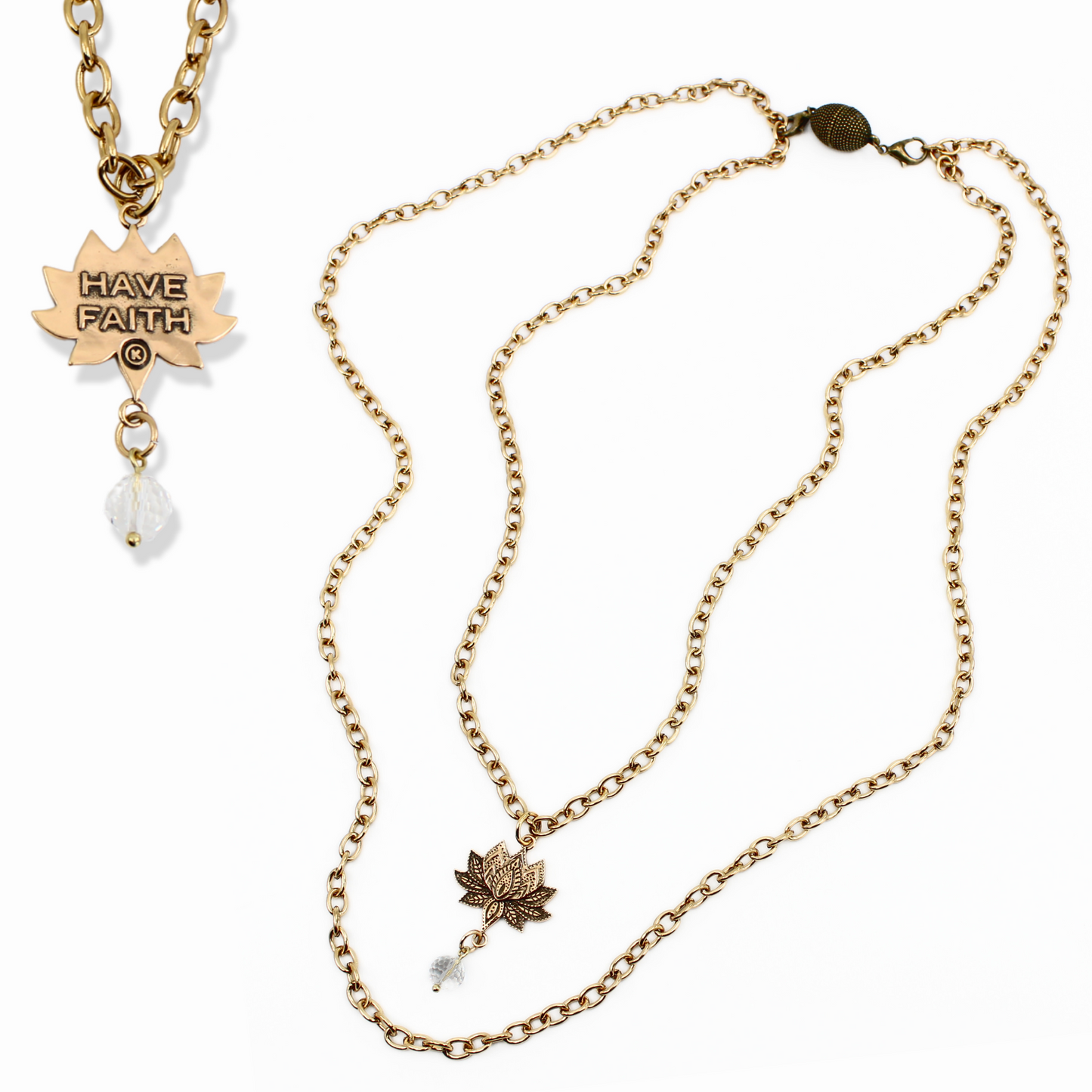 Have Faith Lotus Essential Necklace