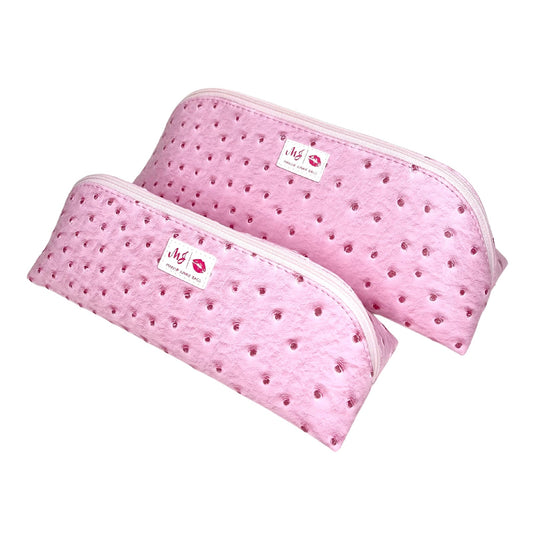 Blush Ostrich Joey Pouch Bundle