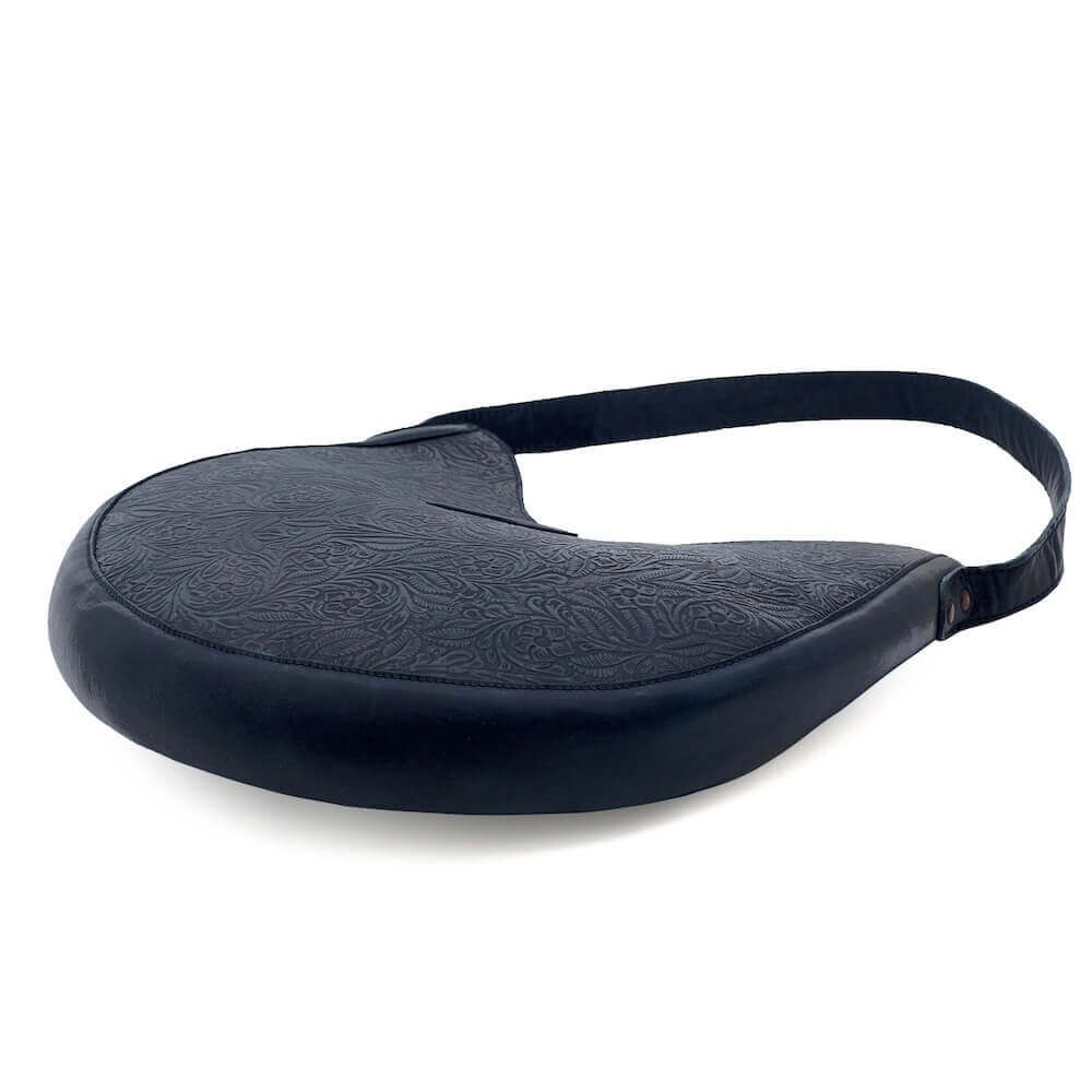 Tooled Leather Hobo Bag