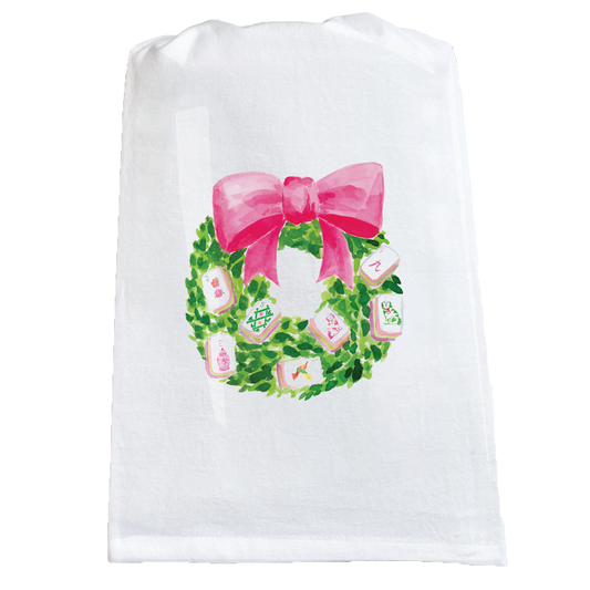 Mahjong Wreath Tea Towel