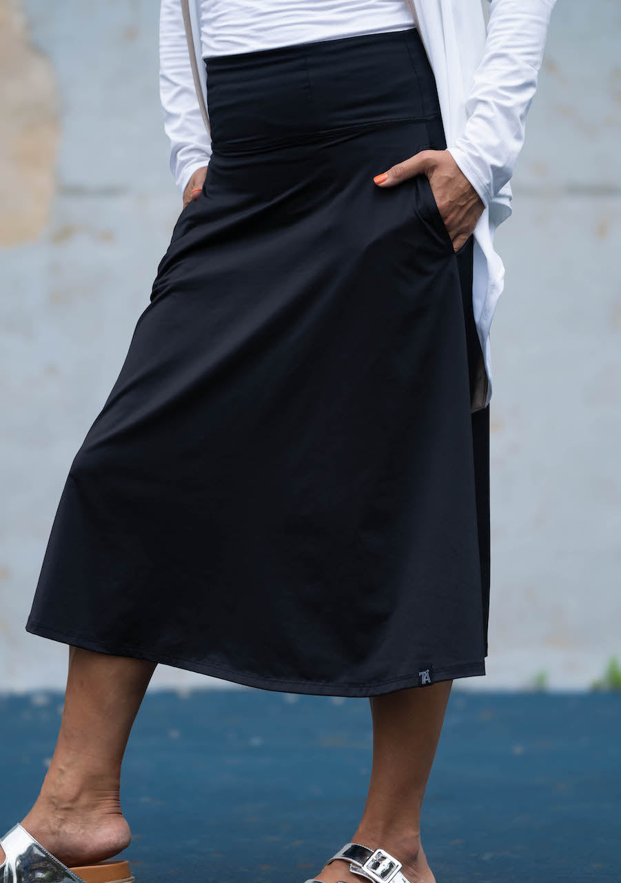 Midi Skate Skirt with Pockets