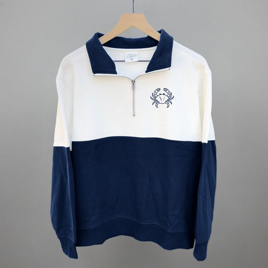 Crab Doodle (Navy Blue) (Left Chest)