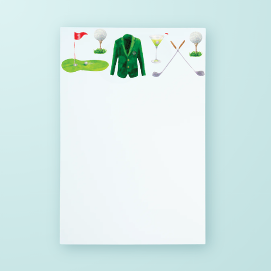 Golf & Cocktails Pattern Notepad