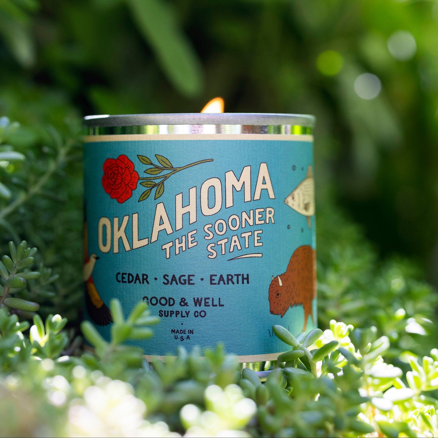 Oklahoma State Candle