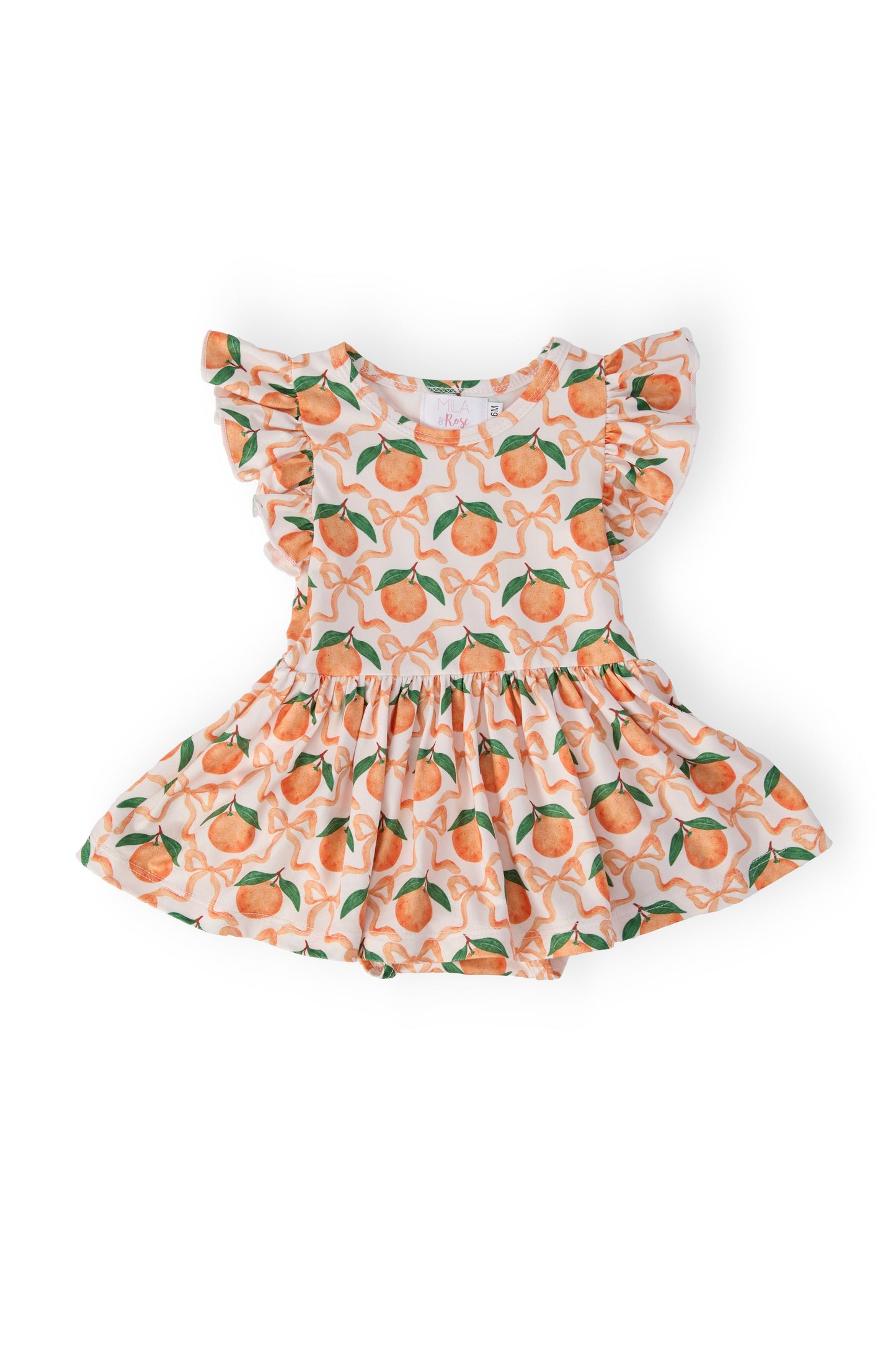 Orange Orchard S/S Flutter Twirl Bodysuit