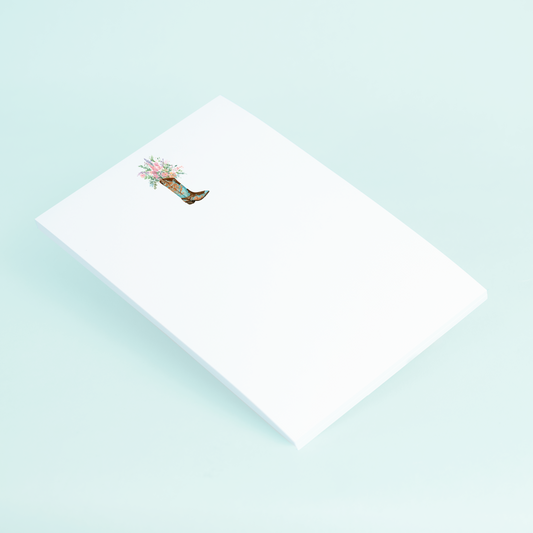 Blue Boot With Flowers