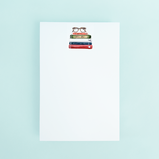 Book Stack with Glasses