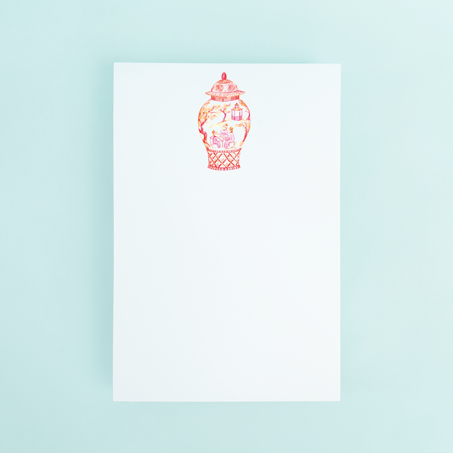 Orange Mahjong Ginger Jar Notepad