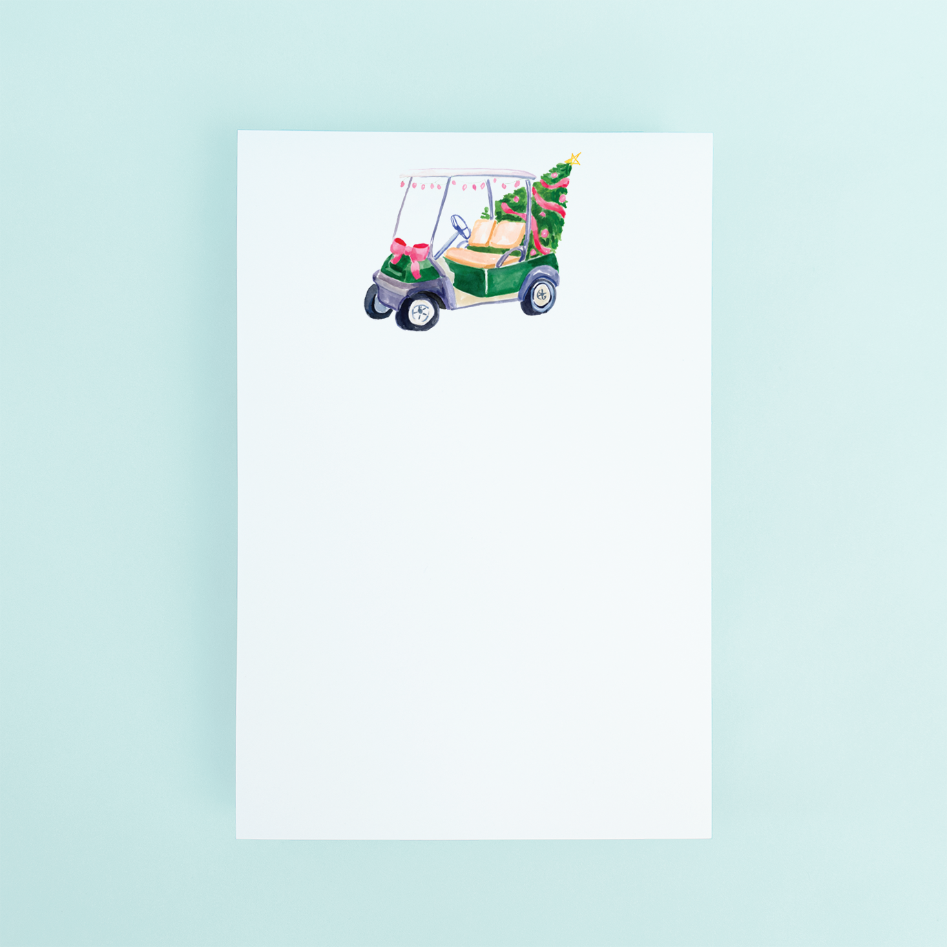 Holiday Golf Cart Notepad