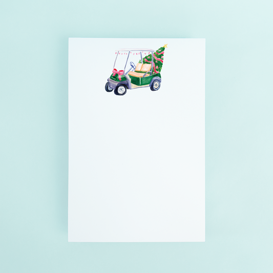 Holiday Golf Cart Notepad