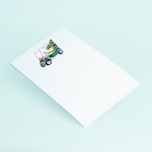 Holiday Golf Cart Notepad