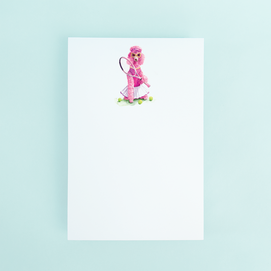 Tennis Poodle Notepad