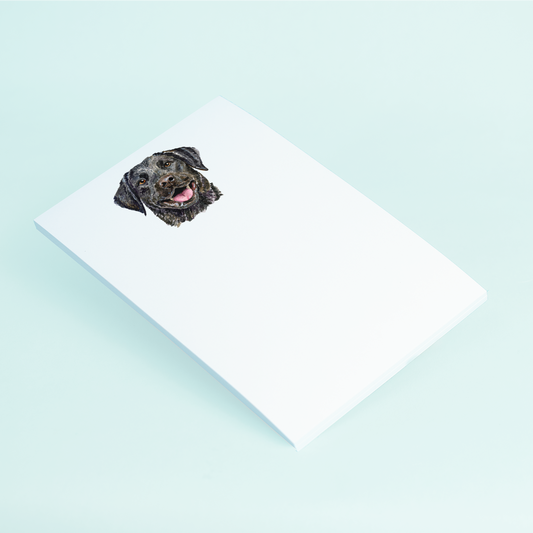 Black Lab Portrait Notepad