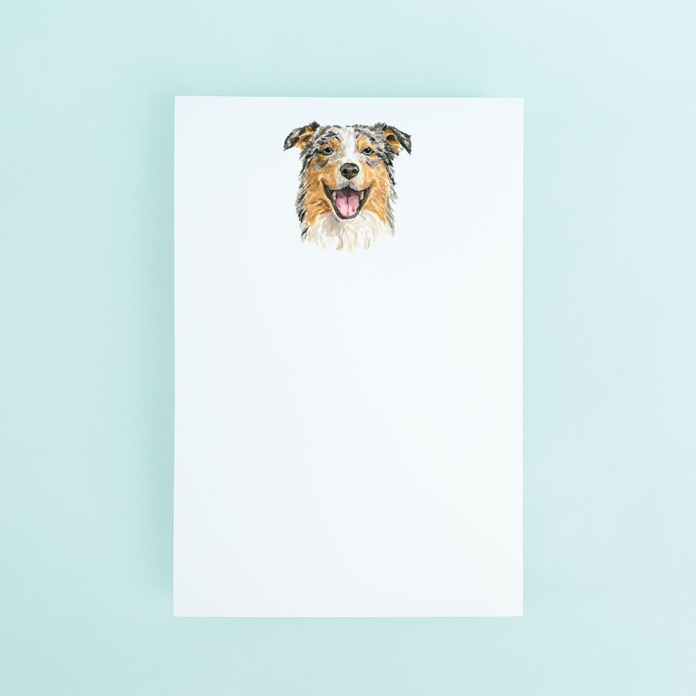 Australian Shepherd Portrait Notepad