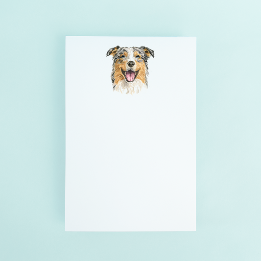 Australian Shepherd Portrait Notepad