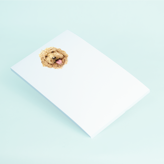Golden Doodle Portrait Notepad