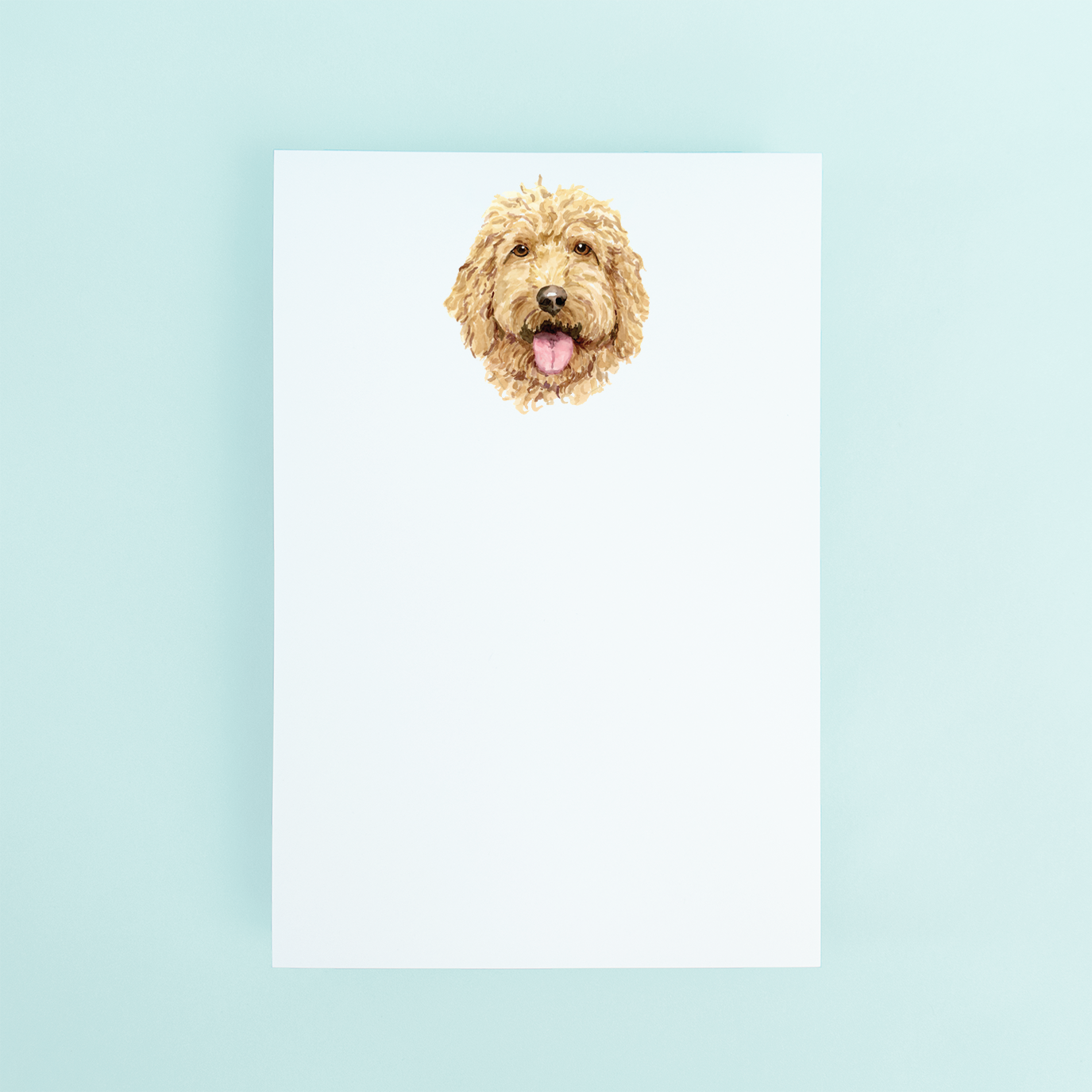 Golden Doodle Portrait Notepad