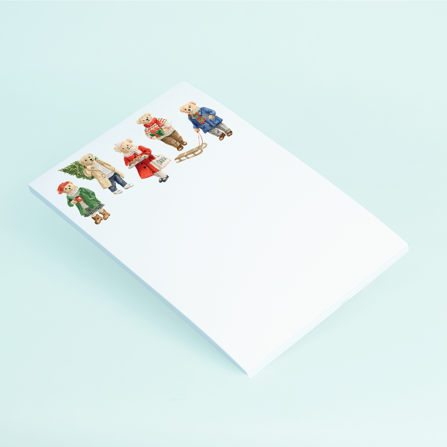 Holiday Teddy Bears Notepad